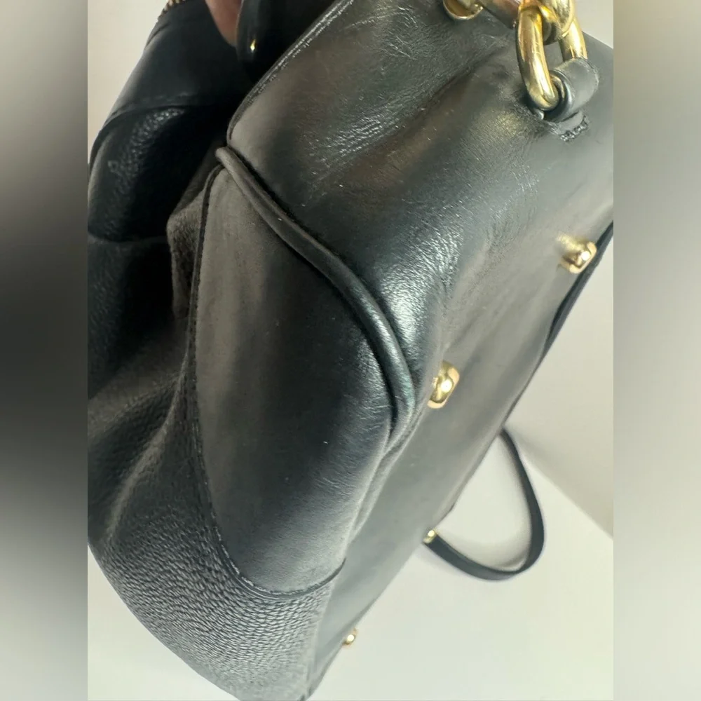 #215 Coach Lane Black Leather Satchel - Picture 10 of 16